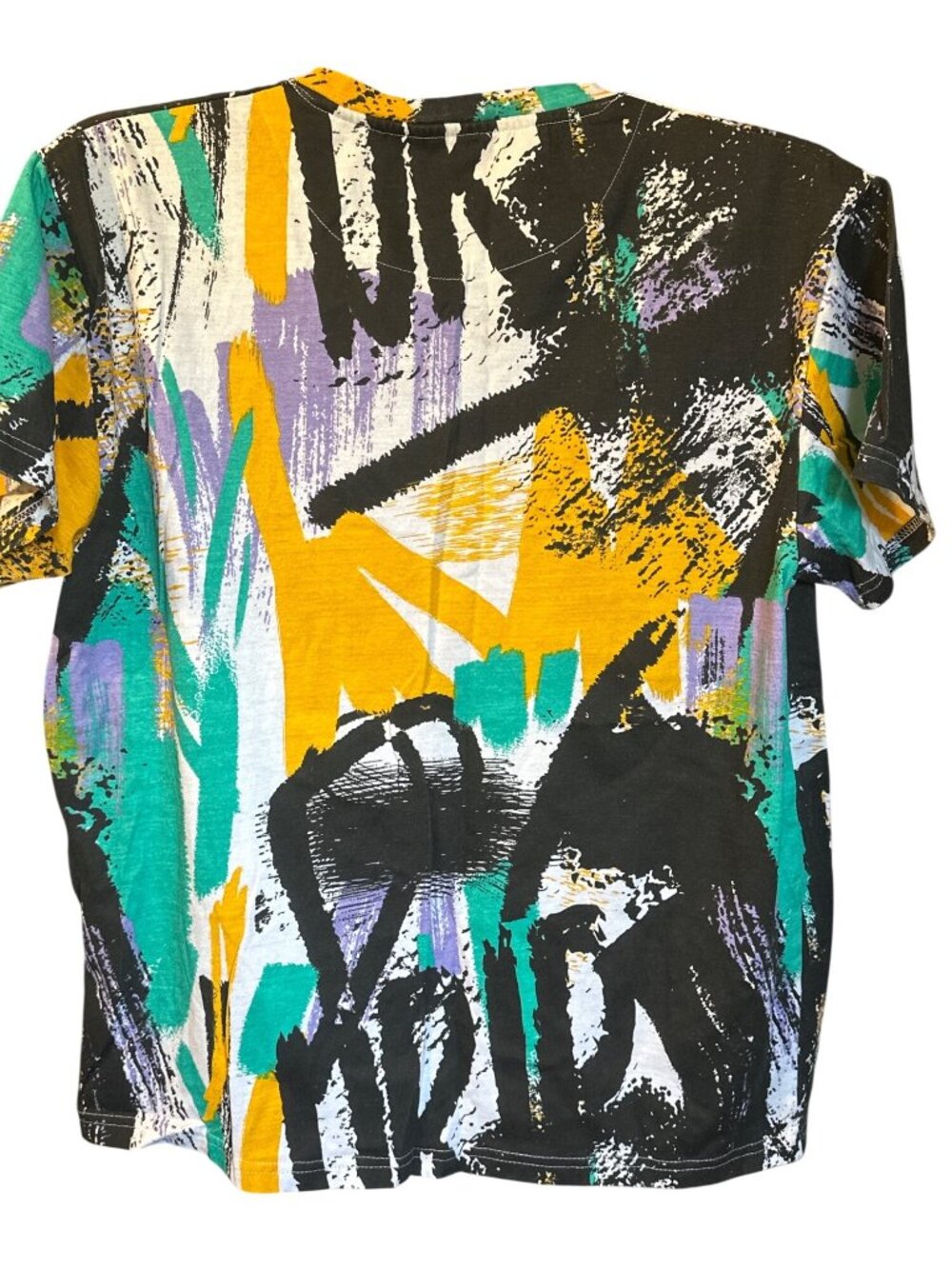 Seven Souls Savage Graphic T-Shirt L Multi-Color Abstract Print Casual Tee - Picture 2 of 5